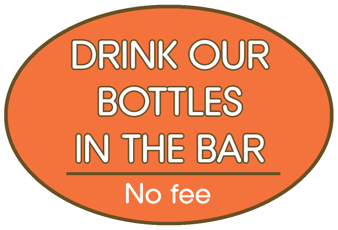 Drink bottles in the bar for no fee